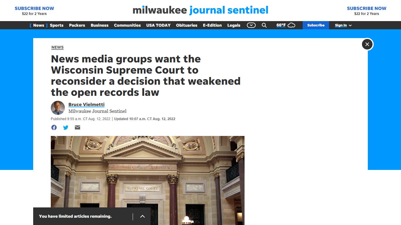 News media groups want the Wisconsin Supreme Court to reconsider a ...